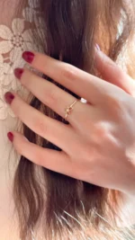 انگشتر پاپیون نگینی